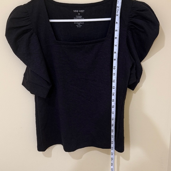 Nine West Women’s Classic casual Blouse | Women’s Puff Sleeve Top Size M Stretch - Picture 7 of 9
